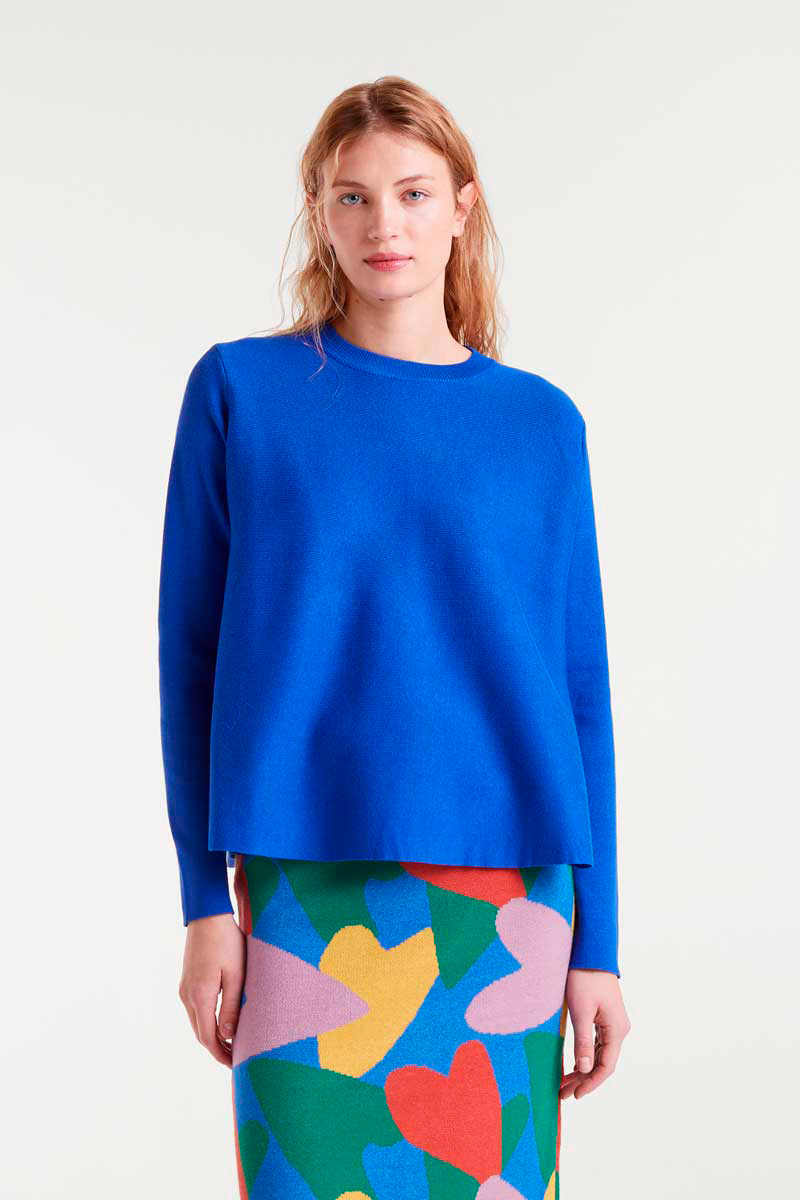 JERSEY DE PUNTO ENVASÉ AZUL