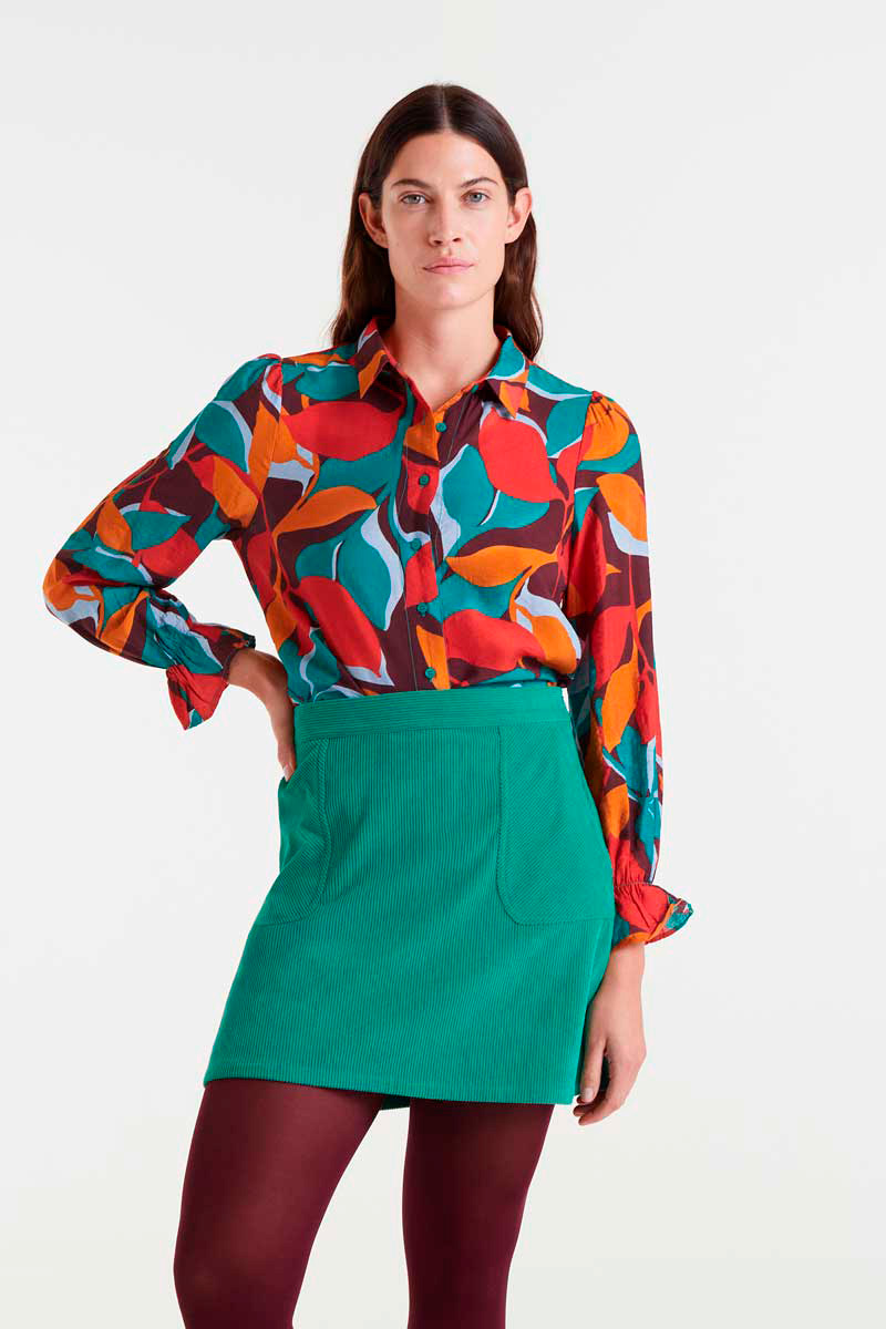 CAMISA CREPÉ LIGERO CON ESTAMPADOS PONZIANA