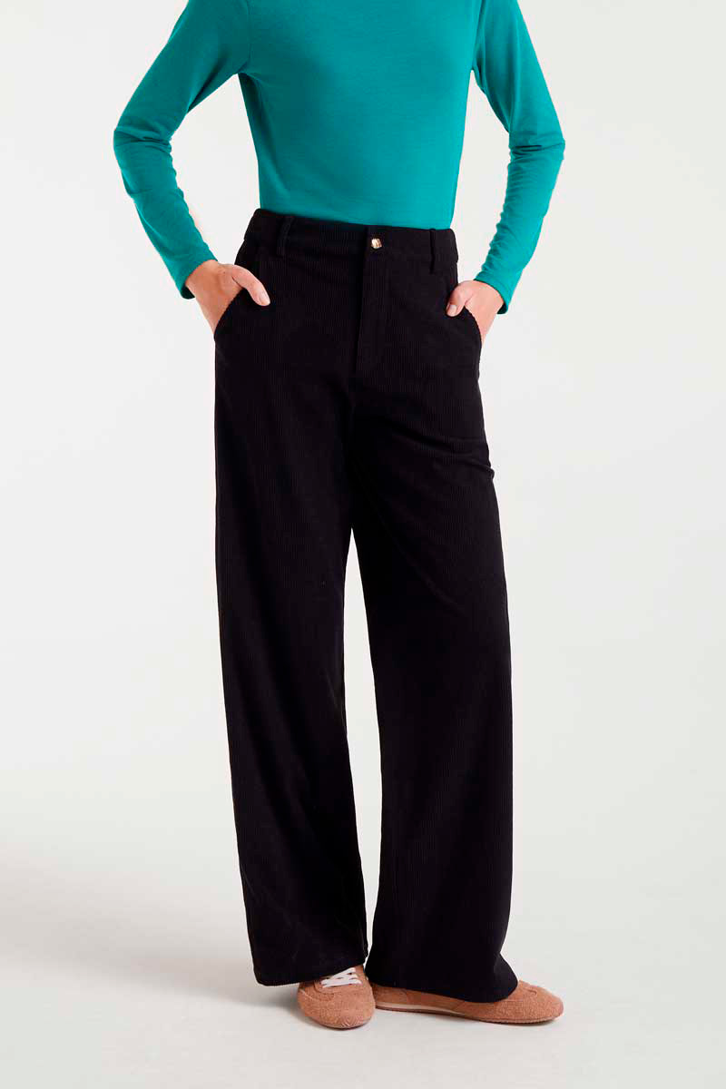 PANTALON DE PANA NEGRO