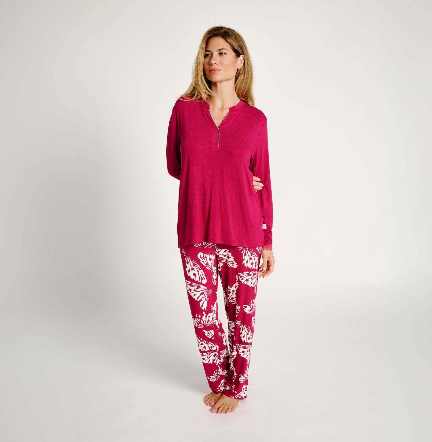 PIJAMA MUJER VISCOSA MARIPOSAS