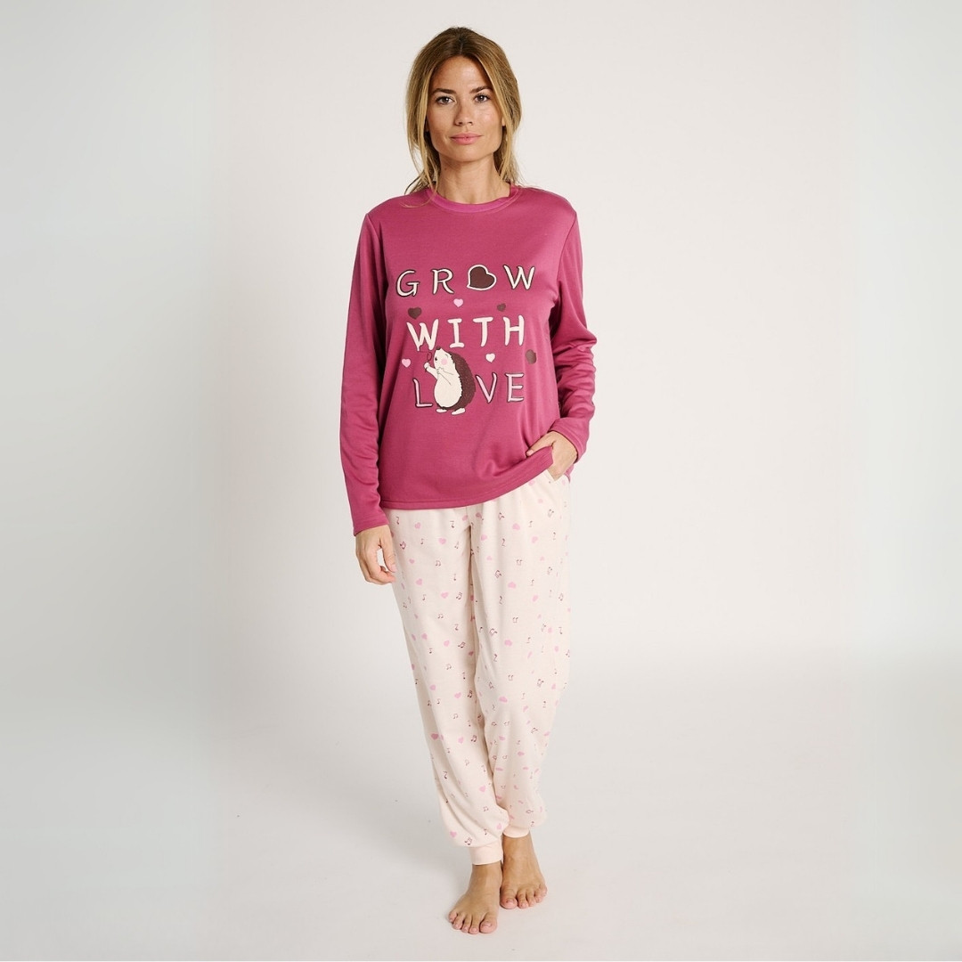 PIJAMA MUJER INTERLOCK HEDGEHOG